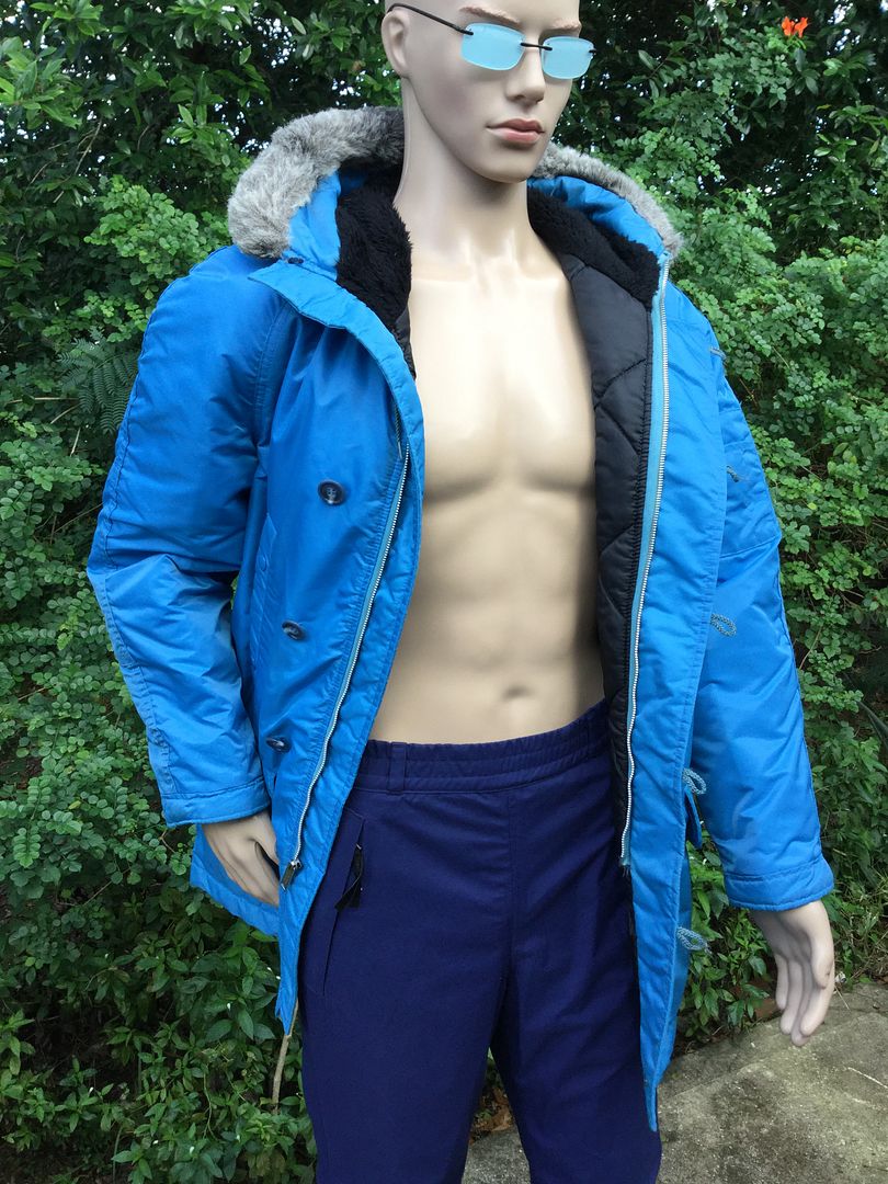 vintage SEARS N-3B SNORKEL Fur Hooded Military Spec Parka